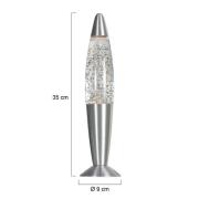 Tischlampe Volcan 4187, stahl, Glittereffekt, E14