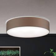 Deckenleuchte Shade mit Textilschirm 80cm, braun