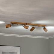 Envostar Peach Puff Deckenspot Holz Oktagon 4-flg.