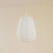 Lindby Hängeleuchte Helin, weiß, Ø 30 cm, Stoff