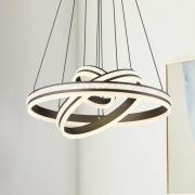 LED-Hängelampe Grouni, Ø 60 cm, titanfarben, CCT, Metall