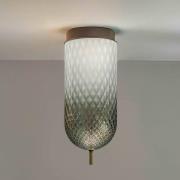 OLEV LED-Deckenlampe Curuba, braun, Glas, Höhe 40 cm 2.700 K
