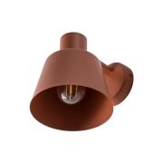 Wandleuchte Dunka, ziegelrot, 1-flammig, Stahl, Höhe 17 cm