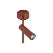 Deckenspot Leda 1, ziegelrot, 1-flammig, Höhe 34 cm