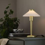 PR Home Tischlampe August, messingfarben/opal, 34 cm, Metall