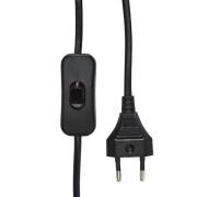 PR Home Tischlampe Solo, schwarz/weiß, Höhe 55 cm, Stoff