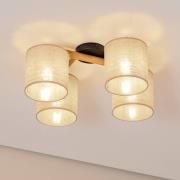 Deckenlampe Deva, vierflammig, Textil