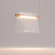 Maytoni LED-Hängeleuchte Cabaret, messing, Länge 25 cm, Glas