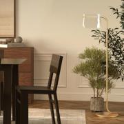 Maytoni LED-Stehleuchte Cabaret, messing, Höhe 126,5 cm