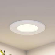 Prios LED-Einbaulampe Cadance, weiß, 12 cm, 10er-Set, CCT