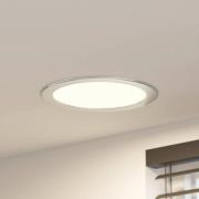 Prios LED-Einbaulampe Cadance, silber, 24 cm, 3er-Set, CCT