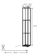 Lindby LED-Stehleuchte Birta, stehend, Regal, Höhe 155 cm