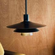Dyberg Larsen Pendellampe Kay, Ø 30 cm, schwarz, Metall