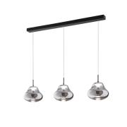 LED-Pendelleuchte Deva, 3-flg., 115 cm, grau, CCT, dimmbar