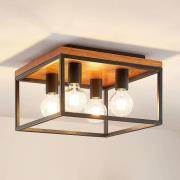 Lindby Miravi Deckenleuchte, Holz, vierflammig