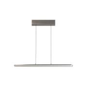 LED-Pendellampe Torvi, Länge 135 cm, nickelfarben/weiß, CCT