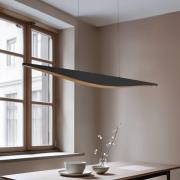 Lucande LED-Pendelleuchte Clavit, schwarz, 140 cm, CCT