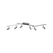 LED-Deckenstrahler Risell, Länge 142 cm, aluminiumfarben