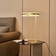 Lucande LED-Tischlampe Yekta, messingfarben, 59 cm, dimmbar