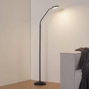 Lindby LED-Akku-Stehleuchte Elvyn, schwarz, verstellbar