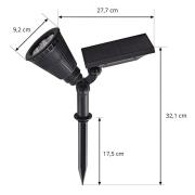Prios LED-Solar-Erdspieß Liezel, RGB, Tuya, IP44, schwarz