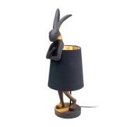KARE Animal Rabbit Tischlampe schwarz/innen silber