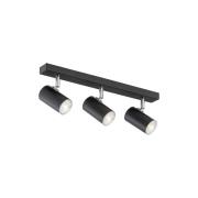 Deckenstrahler Noah, schwarz/chrom, Stahl, dreiflammig