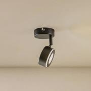 Lindby Strahler Jyla, schwarz, 2.700 K, Ø 8 cm, GX53