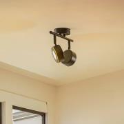 Lindby Strahler Jyla, schwarz, 2.700 K, 2-flg., GX53