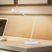 Lindby Tischleuchte Jyla, weiß, Linse, 4200K, GX53, Eisen