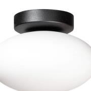 Deckenlampe Ufo, schwarz/weiß, Ø 18 cm, Glas, G9