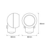 OSRAM LED-Wandleuchte SPYLUX, weiß, Sensor, Batterie, mobil