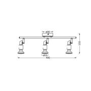 OSRAM Deckenstrahler, weiß, 3-flg., Metall, GU10-LED 927 dim