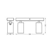 OSRAM Deckenstrahler OCTAGON schwarz 2-flg. GU10-LED 927 dim