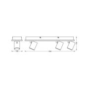 OSRAM LED-Deckenstrahler MARS CLICK-SELECT, 3 Spots, schwarz