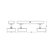 OSRAM LED-Deckenstrahler PLUTO, weiß, 2 Spots Metall 3.000 K