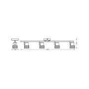 OSRAM Deckenstrahler CORK, schwarz, 4 Spots GU10-LED 927 dim