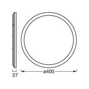 OSRAM LED-Deckenlampe ORBIS ULTRA SLIM, schwarz, Ø 40 cm dim