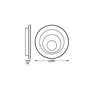 OSRAM LED-Deckenlampe ORBIS SPIRAL ROUND, Ø 37 cm, weiß 38 W