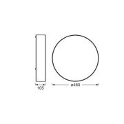 OSRAM Deckenleuchte ORBIS PARIS, weiß, Ø 48 cm, Textil, E27