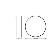 OSRAM Deckenleuchte ORBIS PARIS, schwarz, Ø 40 cm Textil E27