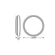 OSRAM LED-Deckenlampe ORBIS LONDON, schwarz, Ø 28 cm, Metall