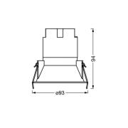 OSRAM LED-Einbauspot TWIST, weiß/schwarz 830 Ø 9,3 cm Metall