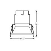 OSRAM LED-Einbauspot TWIST, weiß/silber, 830, Ø 7 cm, Metall