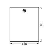OSRAM Deckenstrahler ROUND, schwarz, Ø 8 cm, Metall, GU10