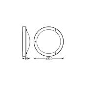 OSRAM Deckenlampe BATHROOM, chrom, Ø 31 cm, Metall/Glas IP44