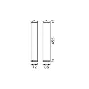 OSRAM Wandlampe BATHROOM, chrom Länge 46 cm Metall/Glas IP44