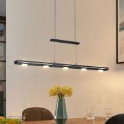 Lindby Naiara LED-Hängelampe, höhenverst., schwarz