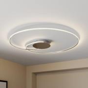 Lindby LED-Deckenlampe Joline, Ø 90 cm, Kristalle, Metall