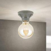 Deckenleuchte Frost, grau, Keramik, E27